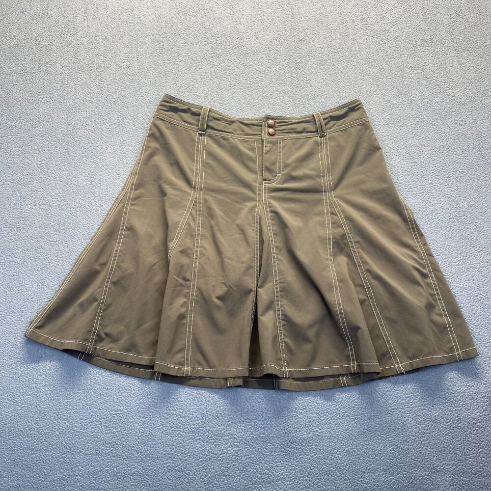 Athleta Whatever Tennis Mini Skort‎ Womens  Green Pleated Front Zip Fly Button - Picture 9 of 9